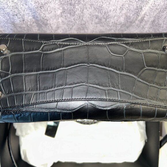 Coach Croc Embossed Mini Gramercy Black Leather Bag G1481-33635 NWT - Picture 4 of 7